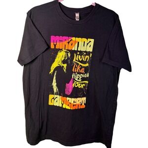 Miranda Lambert Livin Like Hippies Tour 2018 Black T Shirt Women's Large